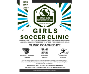 Girls Soccer Clinic poster-Facebook