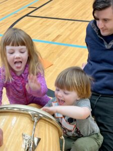 Hot Shots Creativity Club kids drumming